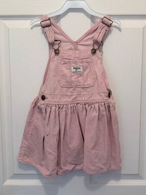 OshKosh B'gosh Pink Overall Dress with Front Pocket